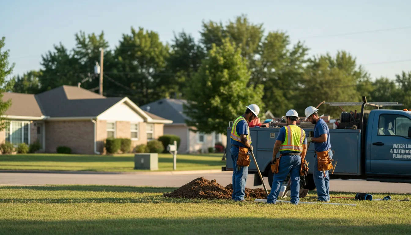 Residential water line and bathroom plumbing service in Rodney, IA